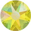 2058 Aura Crystal Citrine Yellow AB Flatback Rhinestones